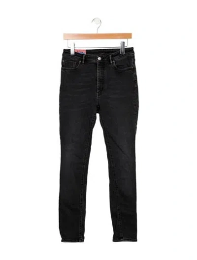 Pre-owned Acne Studios Mid-rise Skinny Leg Jeans In Black