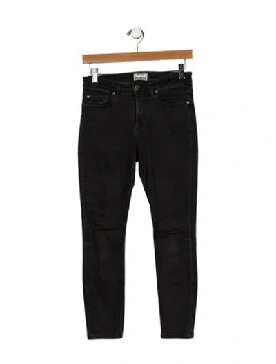 Pre-owned Acne Studios Mid-rise Skinny Leg Jeans In Black
