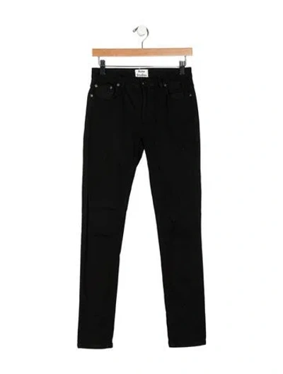 Pre-owned Acne Studios Mid-rise Skinny Leg Jeans In Black