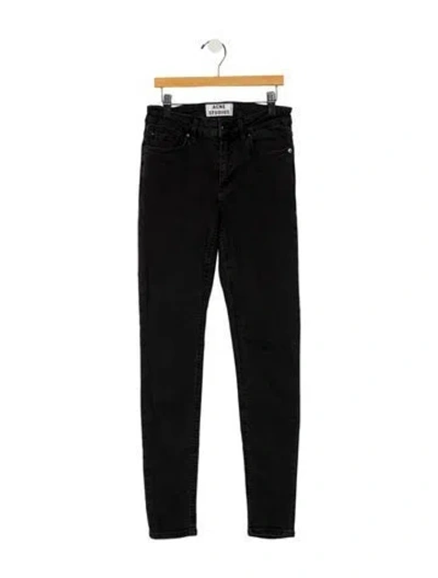Pre-owned Acne Studios Mid-rise Skinny Leg Jeans In Black