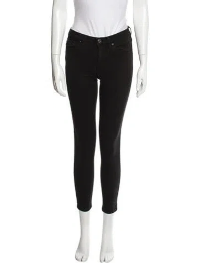 Pre-owned Acne Studios Mid-rise Skinny Leg Jeans In Black