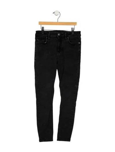 Pre-owned Acne Studios Mid-rise Skinny Leg Jeans In Black