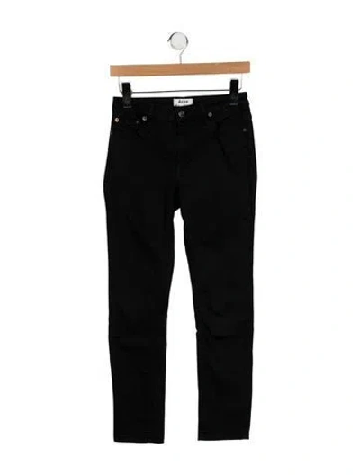 Pre-owned Acne Studios Mid-rise Skinny Leg Jeans In Black