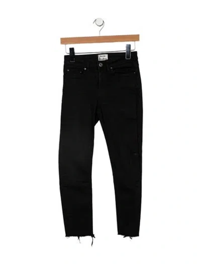 Pre-owned Acne Studios Mid-rise Skinny Leg Jeans In Black