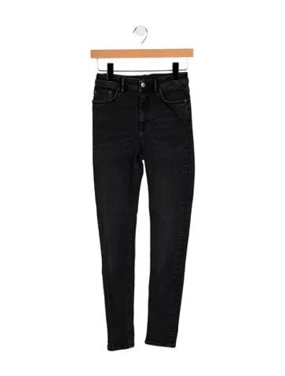Pre-owned Acne Studios Mid-rise Skinny Leg Jeans In Black