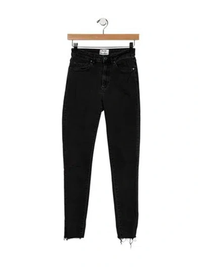 Pre-owned Acne Studios Mid-rise Skinny Leg Jeans In Black