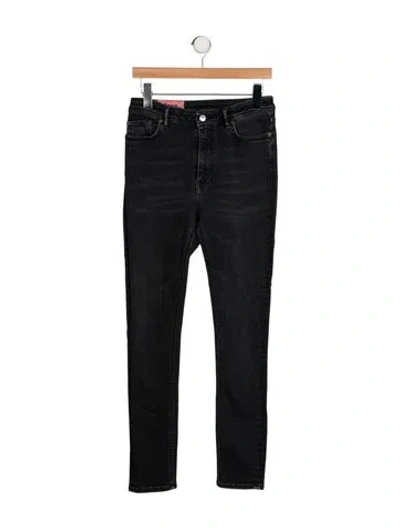 Pre-owned Acne Studios Mid-rise Skinny Leg Jeans In Black