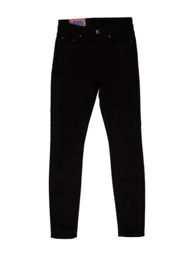 Pre-owned Acne Studios Mid-rise Skinny Leg Jeans In Black