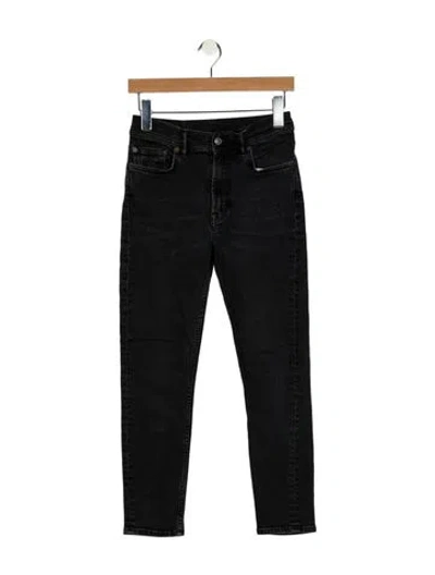 Pre-owned Acne Studios Mid-rise Skinny Leg Jeans In Black