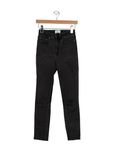 Pre-owned Acne Studios Mid-rise Skinny Leg Jeans In Black