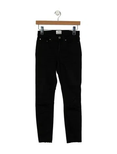 Pre-owned Acne Studios Mid-rise Skinny Leg Jeans In Black