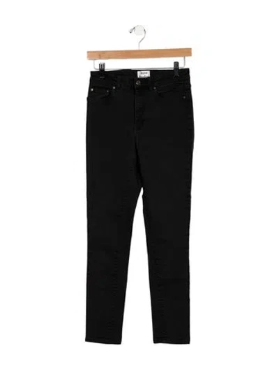 Pre-owned Acne Studios Mid-rise Skinny Leg Jeans In Black