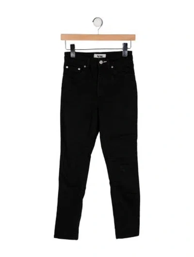 Pre-owned Acne Studios Mid-rise Skinny Leg Jeans In Black