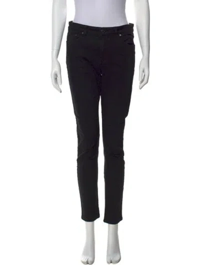 Pre-owned Acne Studios Mid-rise Skinny Leg Jeans In Black