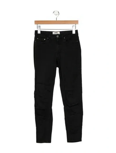Pre-owned Acne Studios Mid-rise Skinny Leg Jeans In Black