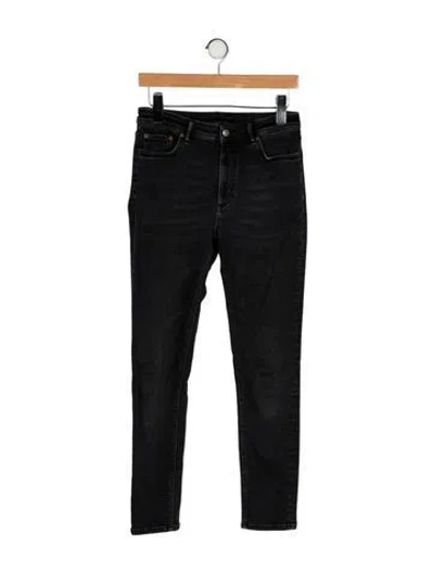 Pre-owned Acne Studios Mid-rise Skinny Leg Jeans In Black