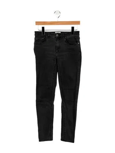 Pre-owned Acne Studios Mid-rise Skinny Leg Jeans In Black