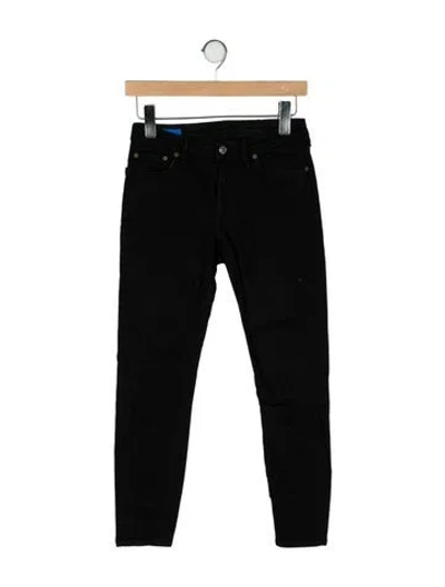 Pre-owned Acne Studios Mid-rise Skinny Leg Jeans In Black