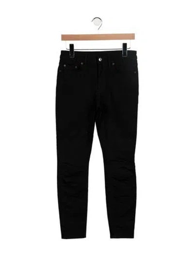 Pre-owned Acne Studios Mid-rise Skinny Leg Jeans In Black