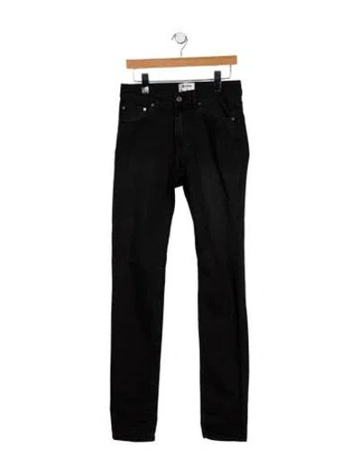 Pre-owned Acne Studios Mid-rise Skinny Leg Jeans In Black