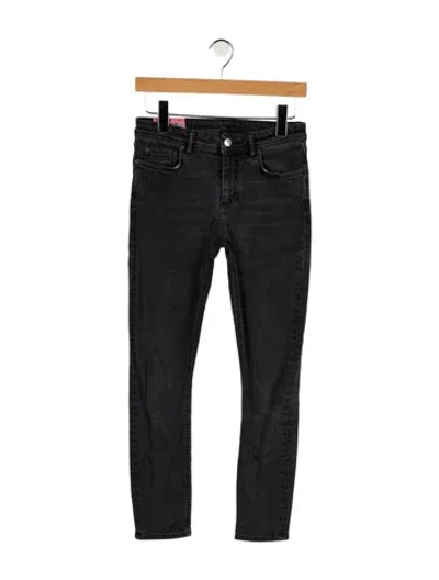Pre-owned Acne Studios Mid-rise Skinny Leg Jeans In Black