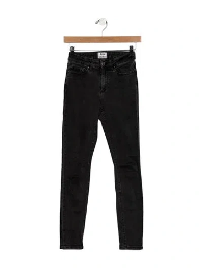 Pre-owned Acne Studios Mid-rise Skinny Leg Jeans In Black