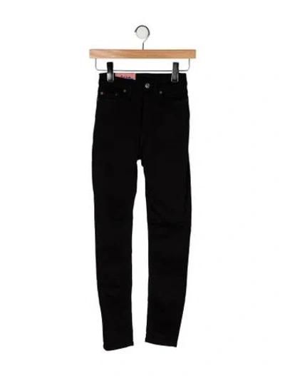 Pre-owned Acne Studios Mid-rise Skinny Leg Jeans In Black