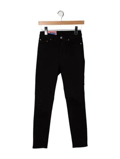 Pre-owned Acne Studios Mid-rise Skinny Leg Jeans In Black