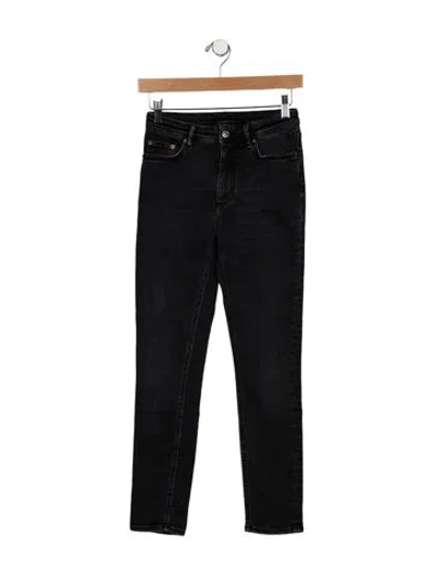 Pre-owned Acne Studios Mid-rise Skinny Leg Jeans In Black
