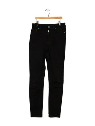 Pre-owned Acne Studios Mid-rise Skinny Leg Jeans In Black