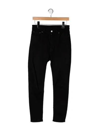 Pre-owned Acne Studios Mid-rise Skinny Leg Jeans In Black