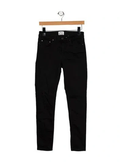 Pre-owned Acne Studios Mid-rise Skinny Leg Jeans In Black
