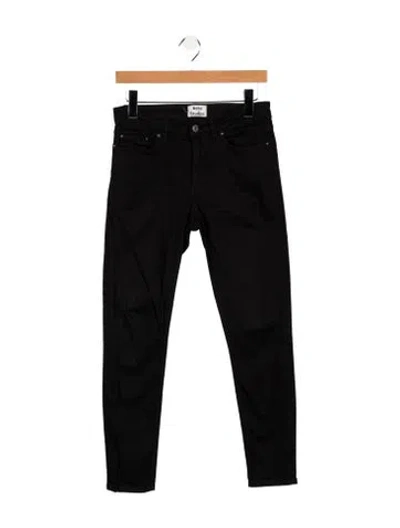 Pre-owned Acne Studios Mid-rise Skinny Leg Jeans In Black
