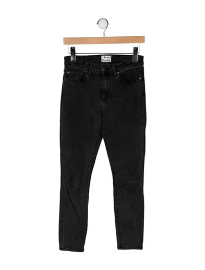 Pre-owned Acne Studios Mid-rise Skinny Leg Jeans In Black