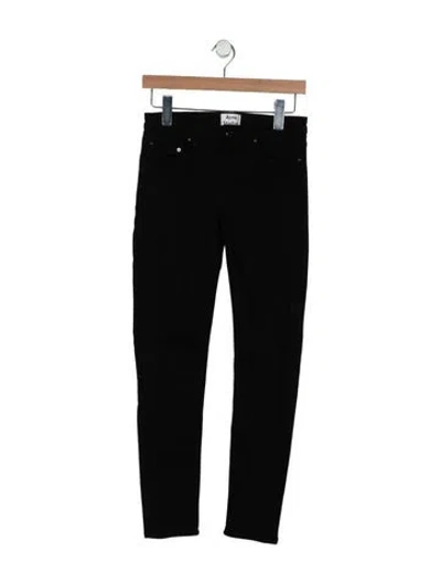 Pre-owned Acne Studios Mid-rise Skinny Leg Jeans In Black