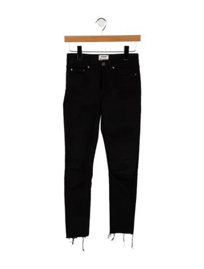 Pre-owned Acne Studios Mid-rise Skinny Leg Jeans In Black