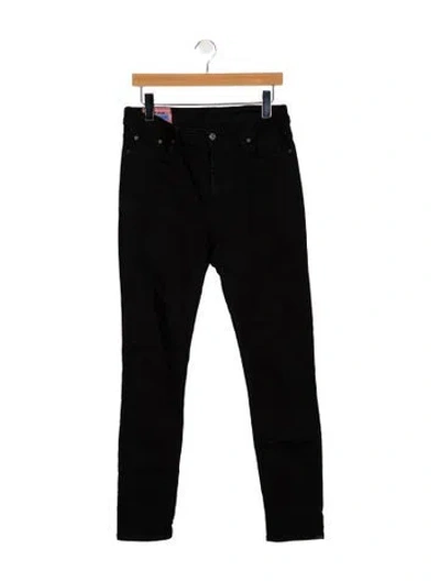 Pre-owned Acne Studios Mid-rise Skinny Leg Jeans In Black