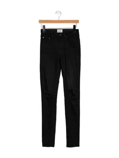 Pre-owned Acne Studios Mid-rise Skinny Leg Jeans In Black