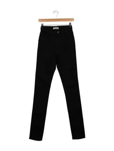 Pre-owned Acne Studios Mid-rise Skinny Leg Jeans In Black