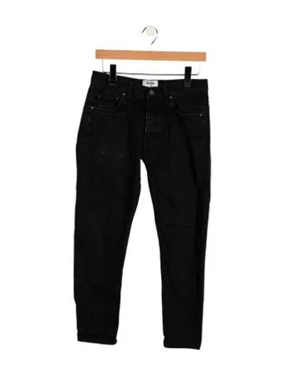 Pre-owned Acne Studios Mid-rise Skinny Leg Jeans In Black