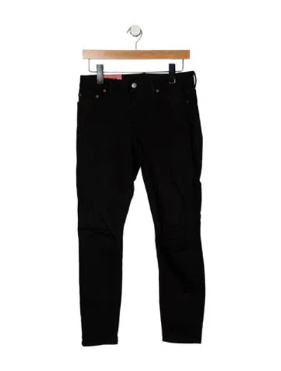 Pre-owned Acne Studios Mid-rise Skinny Leg Jeans In Black