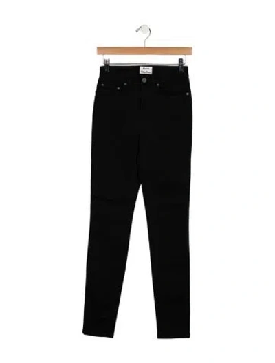 Pre-owned Acne Studios Mid-rise Skinny Leg Jeans In Black