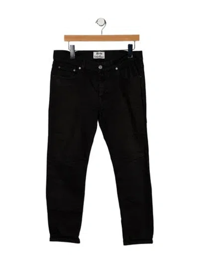 Pre-owned Acne Studios Mid-rise Skinny Leg Jeans In Black