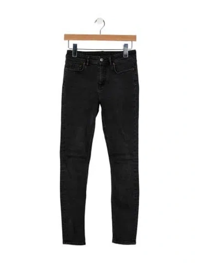 Pre-owned Acne Studios Mid-rise Skinny Leg Jeans In Black
