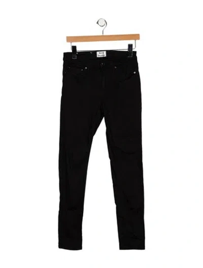 Pre-owned Acne Studios Mid-rise Skinny Leg Jeans In Black