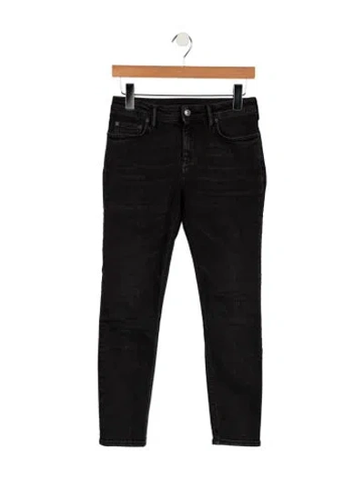 Pre-owned Acne Studios Mid-rise Skinny Leg Jeans In Black