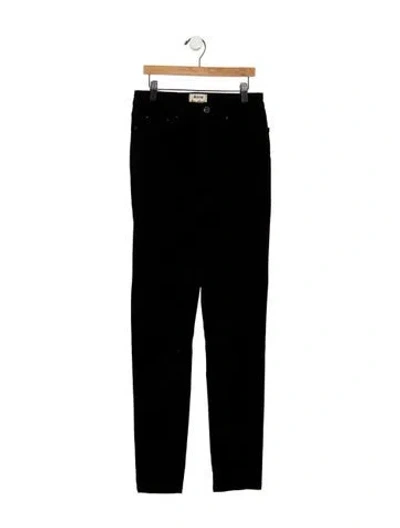 Pre-owned Acne Studios Mid-rise Skinny Leg Jeans In Black