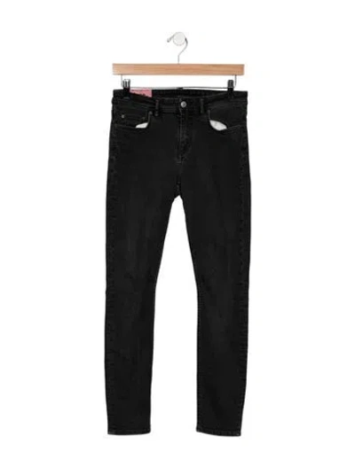Pre-owned Acne Studios Mid-rise Skinny Leg Jeans In Black