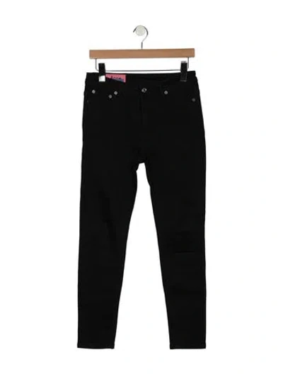Pre-owned Acne Studios Mid-rise Skinny Leg Jeans In Black