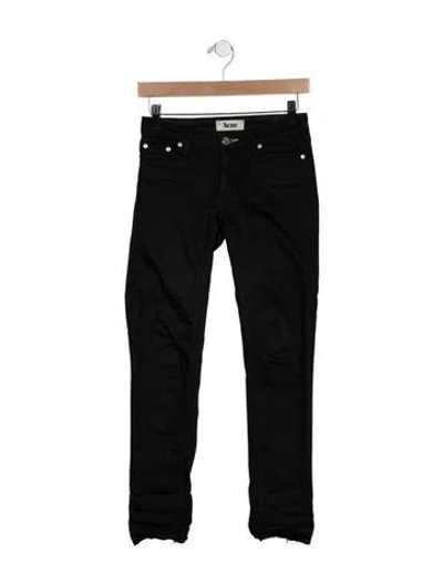 Pre-owned Acne Studios Mid-rise Skinny Leg Jeans In Black